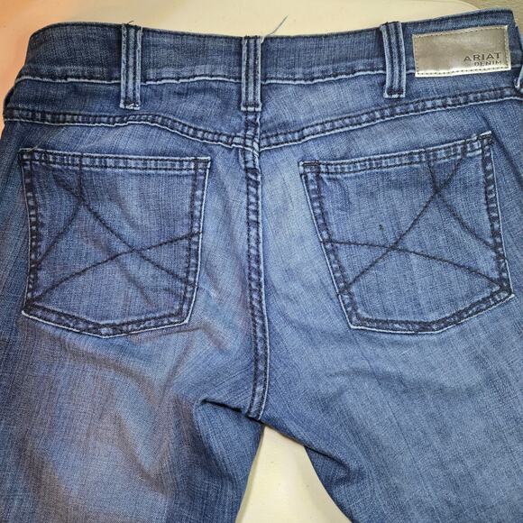 Ariat Denim Trouser Mid Rise Stretch Outseam Ella Wide Leg Jean Women's Size 30R - Picture 8 of 9